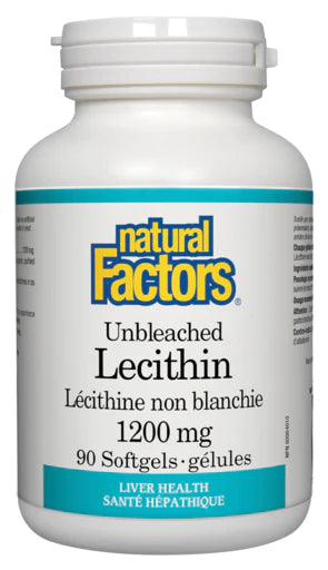 Natural Factors Unbleached Lecithin 1200mg 180 capsules ( S 19 )