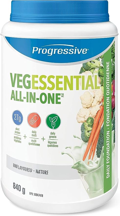 Progressive VegEssential, All-In-One Vegan Protein, Greens, Vitamins & Minerals Powder - Unflavoured, 840 g (S26)