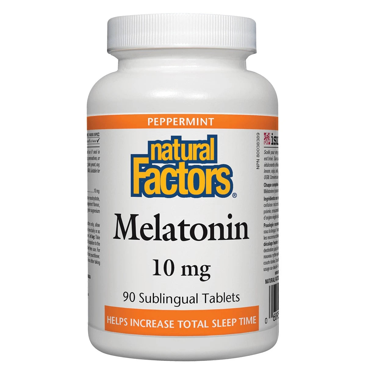 Natural Factors Melatonin 10 mg | Peppermint, Sub Tabs ( S36 )