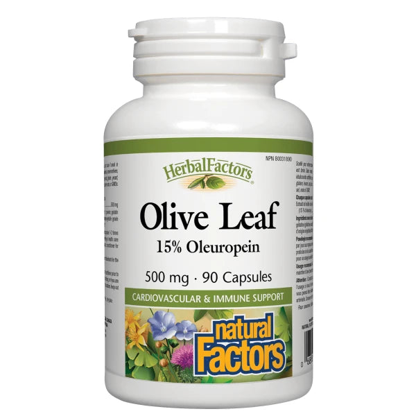 Natural Factors Olive Leaf 500 mg 90 CAPS ( S 18 )