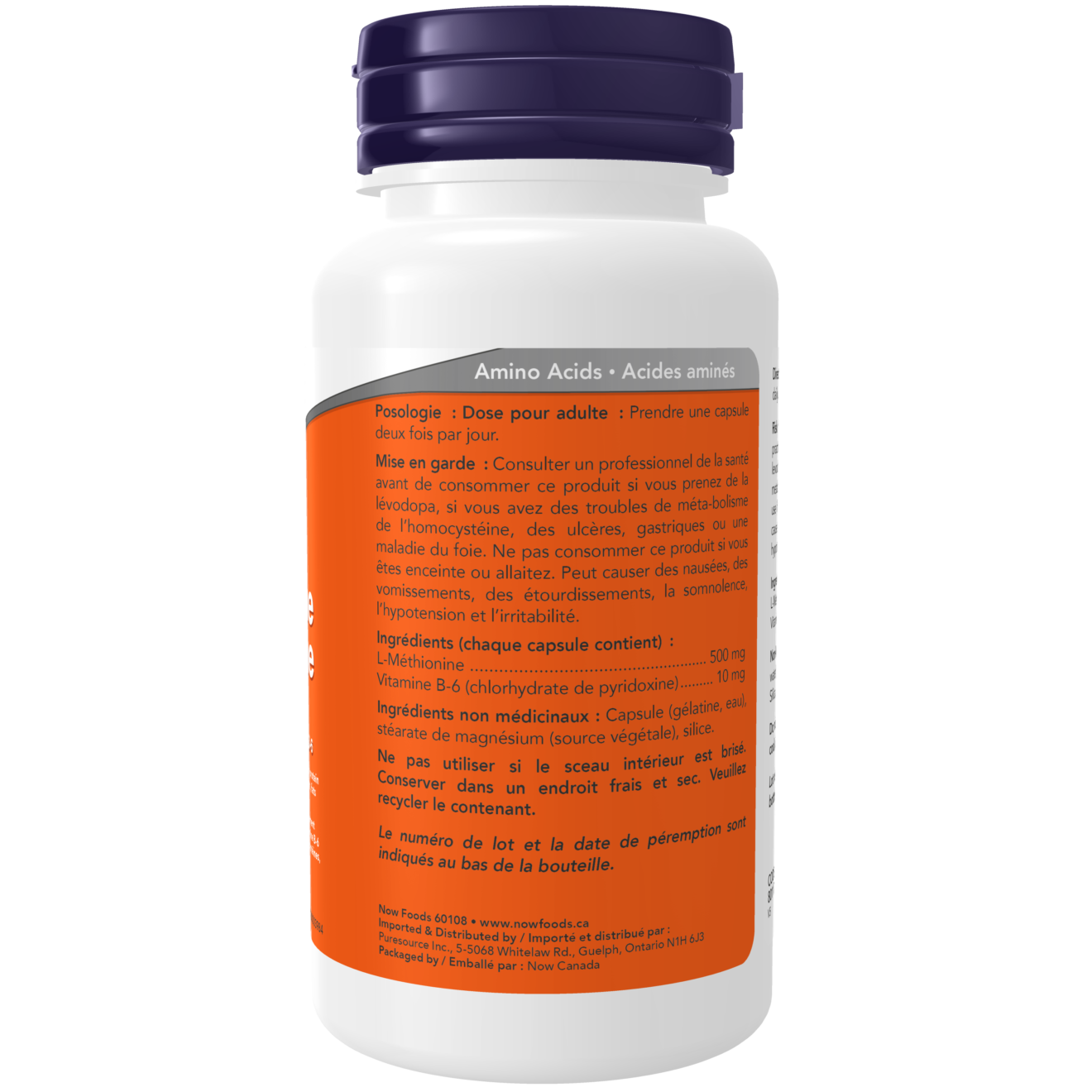 L-Methionine 500 mg Capsules ( S# Amino Acids )