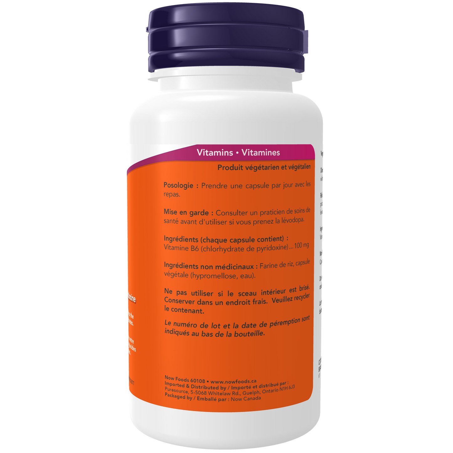B-6 100 mg 100 Veg Capsules ( S 16 )