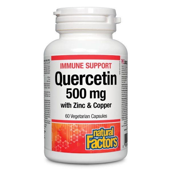 Natural Factors Quercetin 500 mg with Zinc & Copper ( S10 )