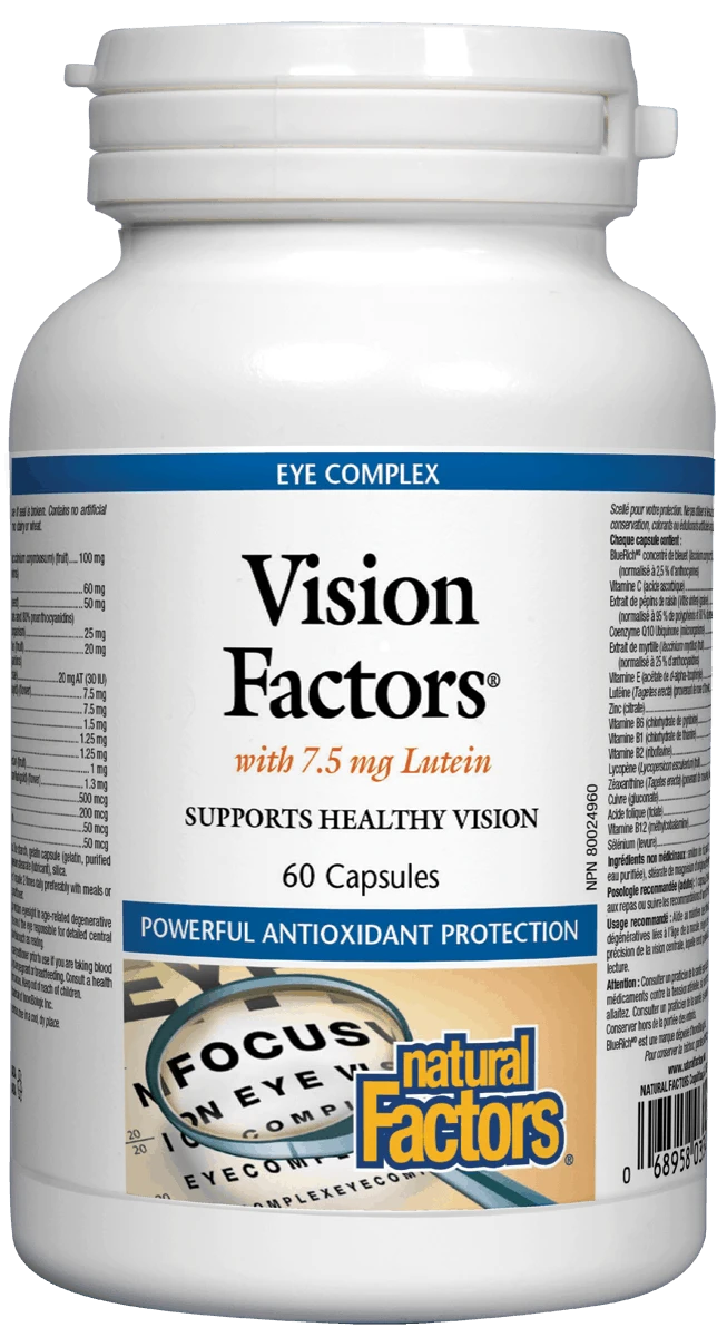 Natural Factors Vision Factors with Lutein, 60 Caps ( S39 )