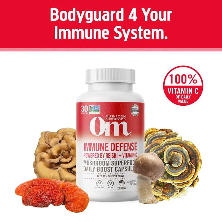 OM Mushroom Immune Defense Mushroom 697mg 75 Caps ( S# Mushrooms)