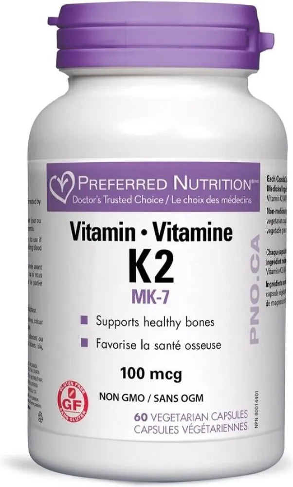 Preferred Nutrition Vitamin K2 100mcg ( 60 CAPS) (S16)