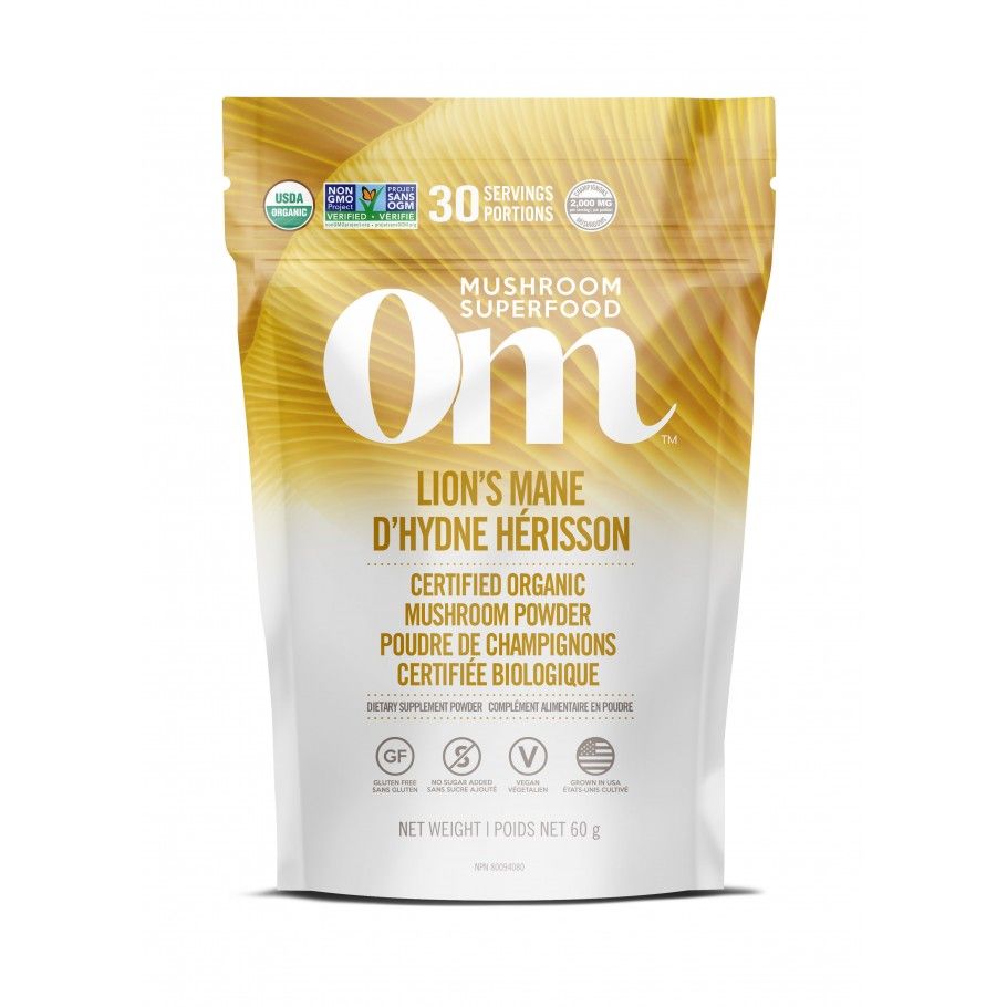 OM MUSHROOM - LION'S MANE MUSHROOM POWDER - PACKAGING OF 60G