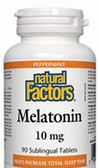 NATURAL FACTORS QUICK AND TIME RELEASE MELATONIN 10MG 90 TABS (S36)
