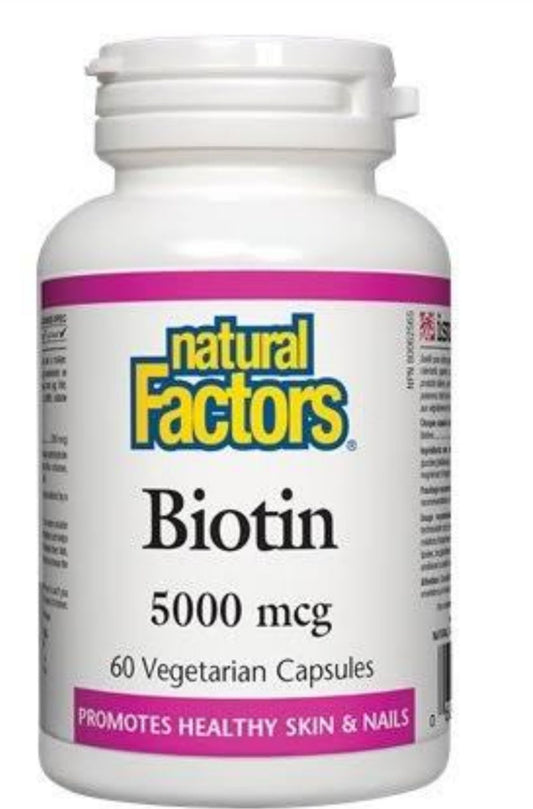 Natural Factors Biotin 10,000 mcg 60 Capsules ( S# Biotin, Potassium )