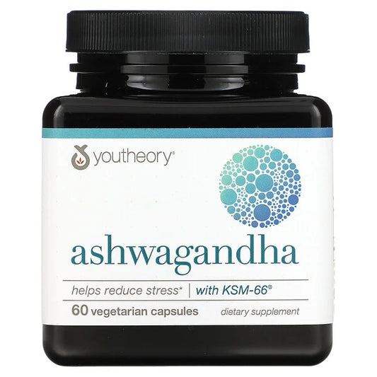 Youtheory, Ashwagandha, 60 Vegetarian Capsules (S38)