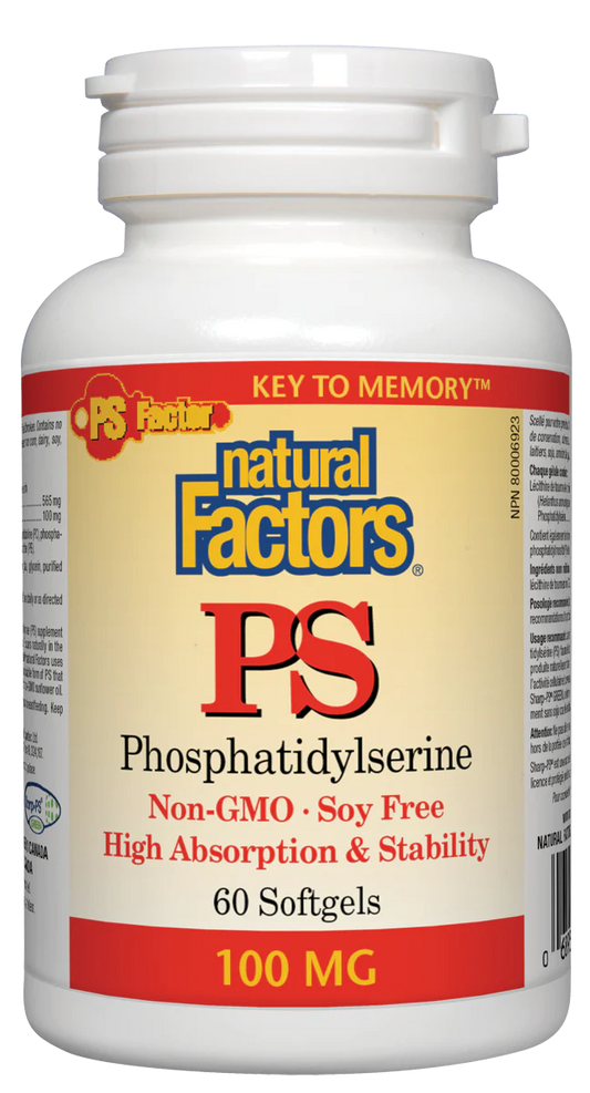 Natural Factors PS Phosphatidylserine (100mg) (60 Softgels) ( S32 )