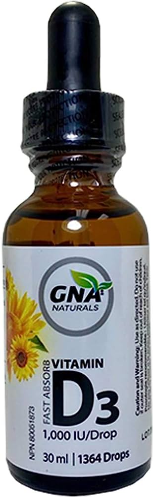 GNA NATURALS VITAMIN D3 1,100 IU/DROP FAST ABSORB EMULSIFIED NO FLAVOU ...