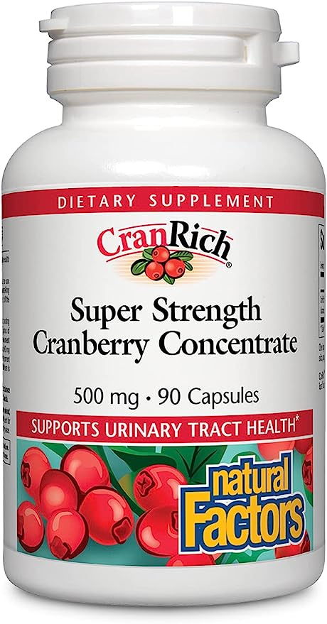 Natural Factors Cranrich Super Strength 500 Mg, 90 Capsules ( S 25 )