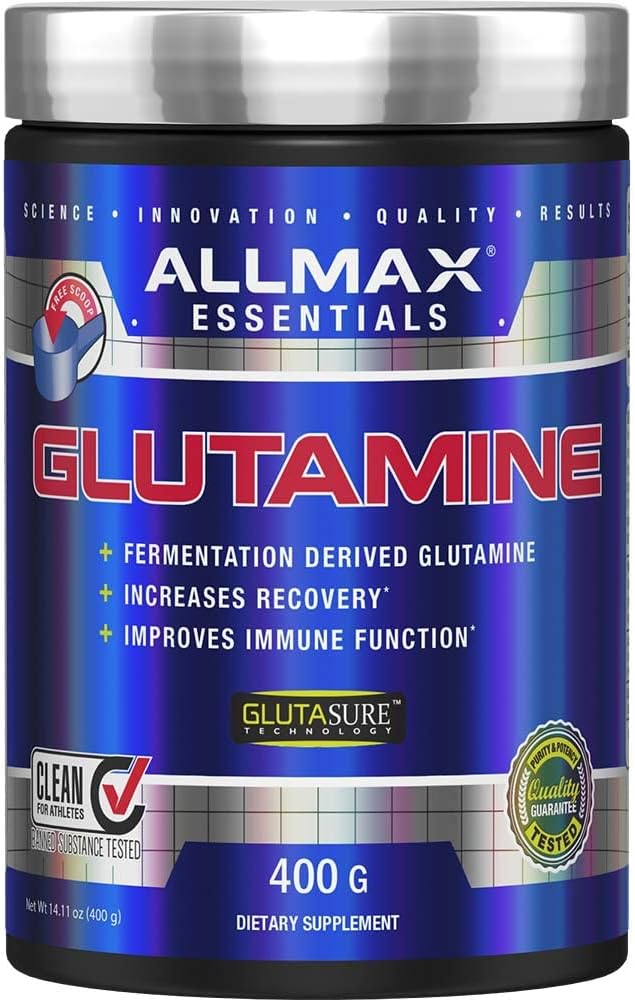 ALLMAX Nutrition - Glutamine Powder - 100% Pharmaceutical Grade - 400 Gram