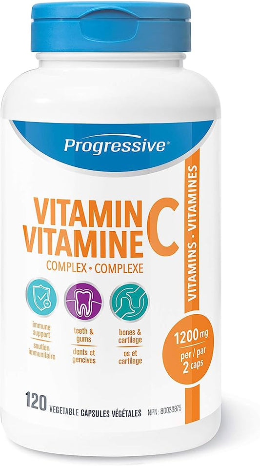 PROGRESSIVE VITAMIN C 1200 MG  PER 2 CAPS (120 VEGETABLE) ( S# Vitamin C )