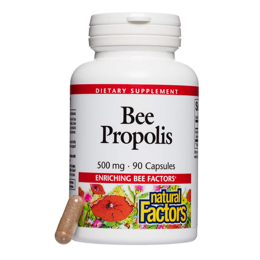 Natural Factors Bee Propolis 500 mg 90 CAPS  (S18)