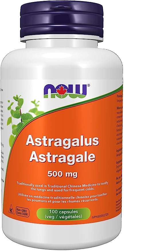 NOW Supplements Astragalus 500mg Capsules 100 Capsules ( S29 )