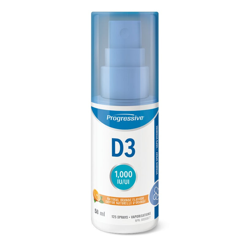 PROGRESSIVE D3 SPRAY VAPO 1000 IU/UI NATRUAL 58mL ( S# Vitamin A,D,E )
