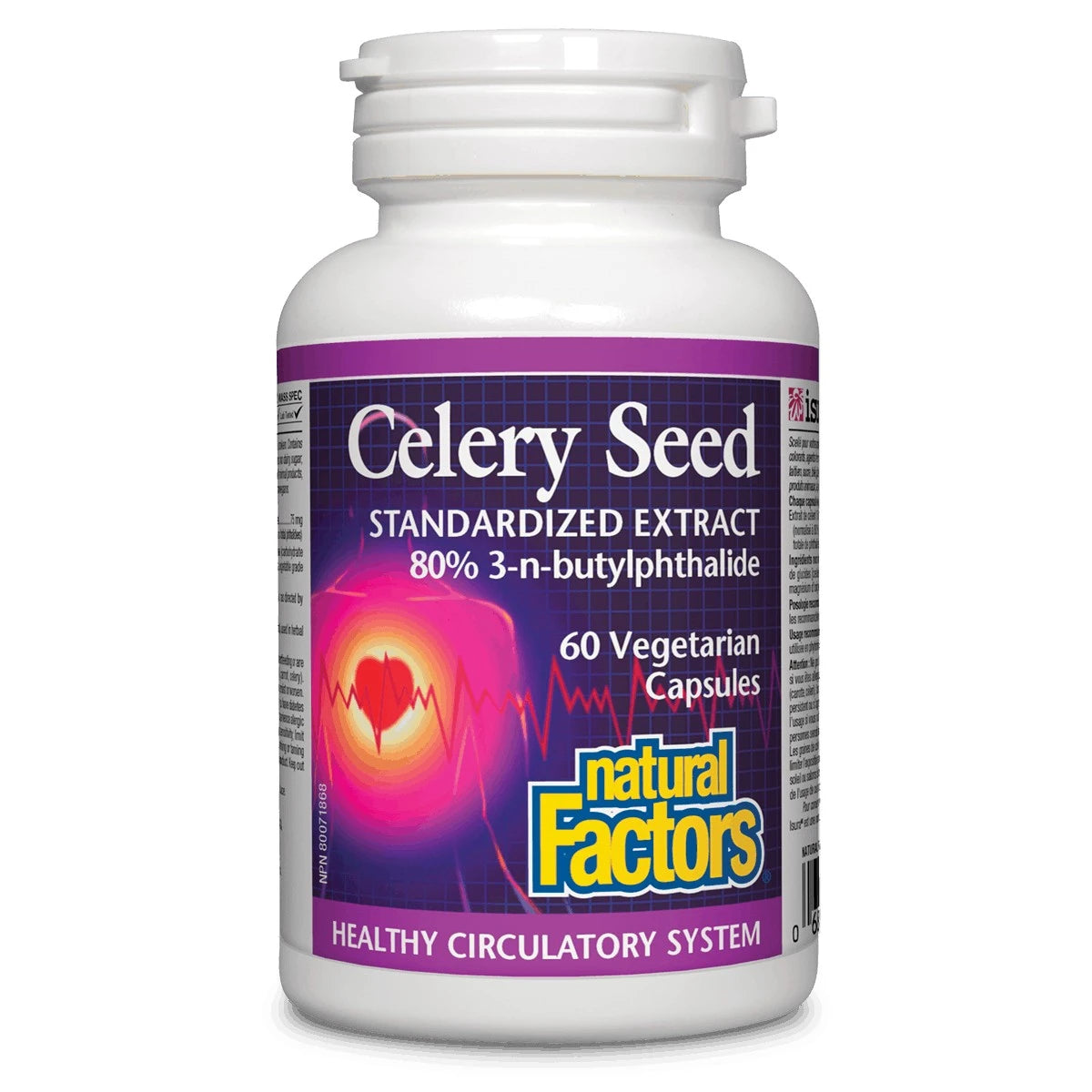 Natural Factors Celery Seed Standardized Extract 60 Vcaps (S33)