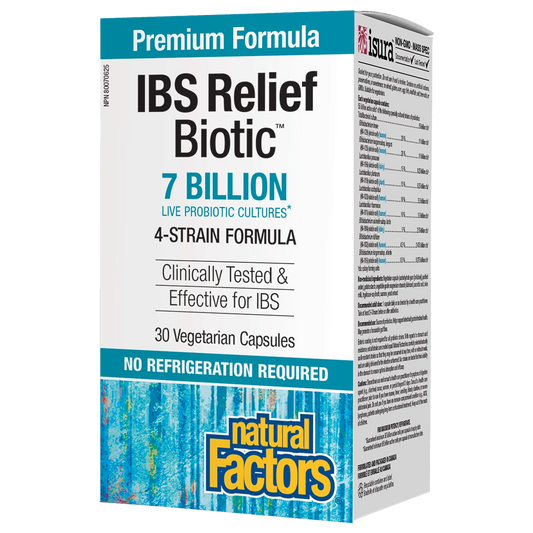 Natural Factors IBS Relief Biotic, 30 Vegi-Caps