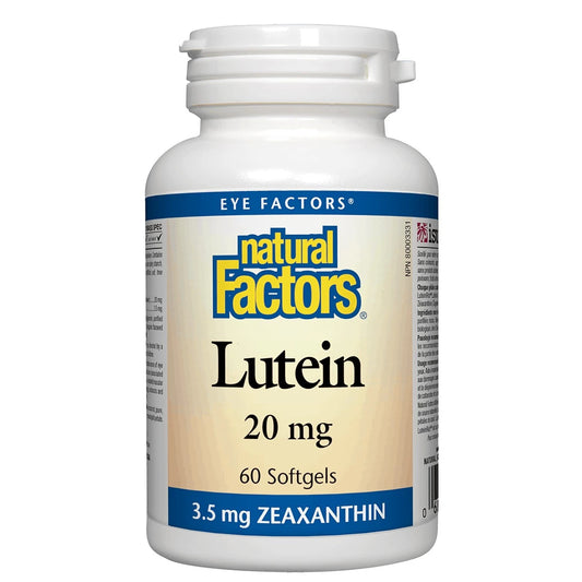 Natural Factors Lutein 20 mg 60 Softgels