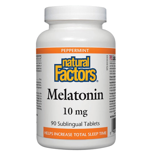 Natural Factors Melatonin 10 mg | Peppermint, Sub Tabs ( S36 )