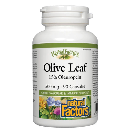 Natural Factors Olive Leaf 500 mg 90 CAPS ( S 18 )