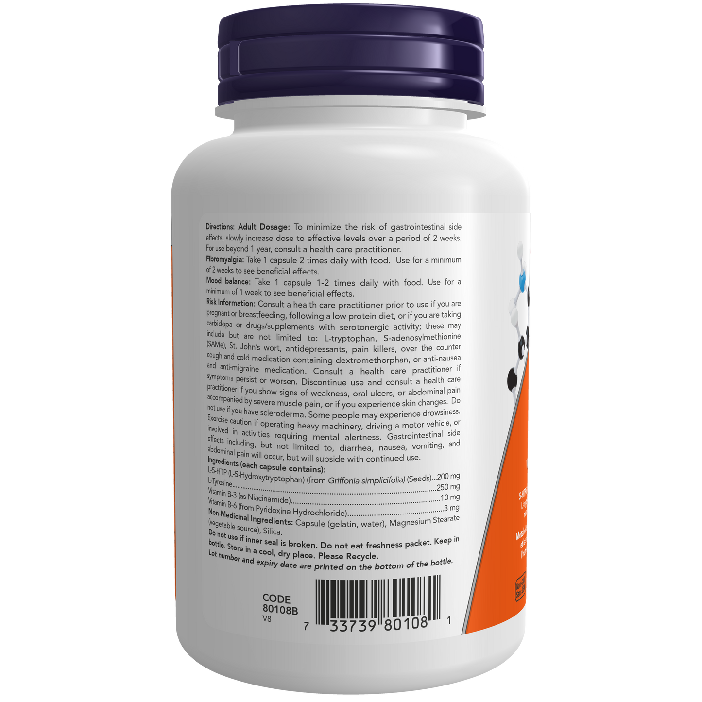 5-HTP 200 mg with Tyrosine 100 Capsules (S#Amino Acid)