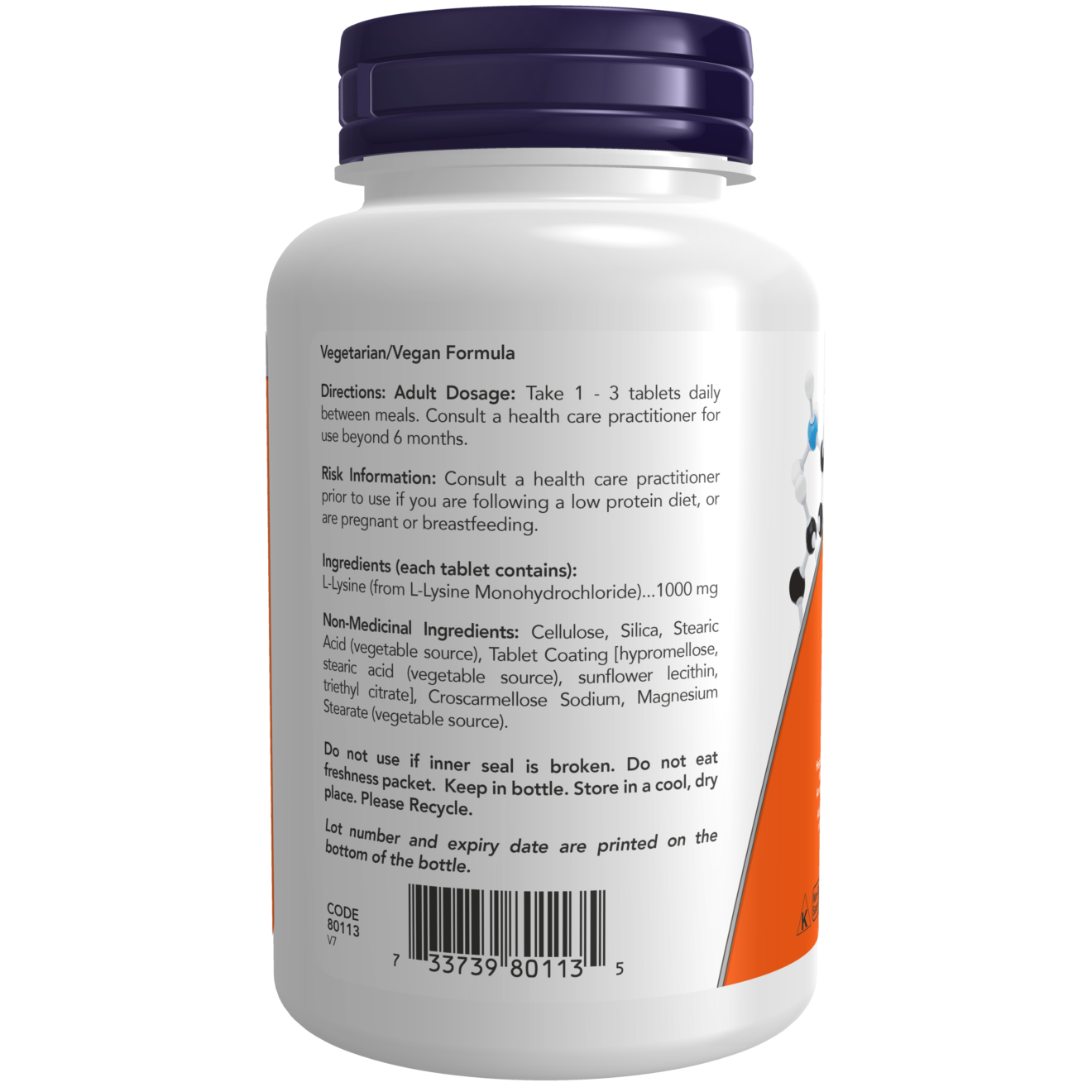 L-Lysine 1,000 mg 100 Tablets ( S31 )