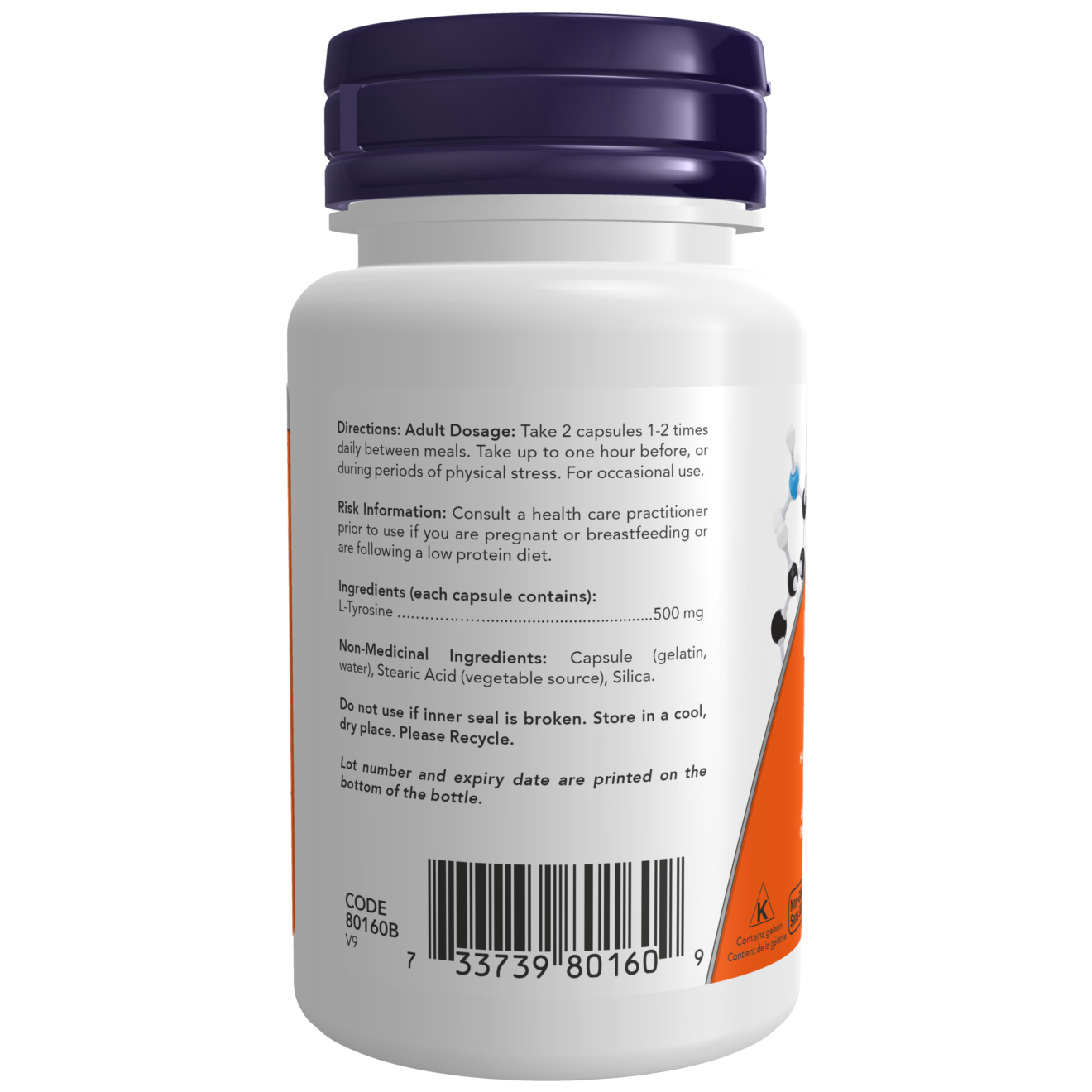 L-Tyrosine 500 mg Capsules ( S# Amino Acids )
