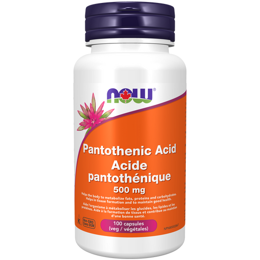 Pantothenic Acid 500 mg Veg Capsules 250 capsules ( S 08 )