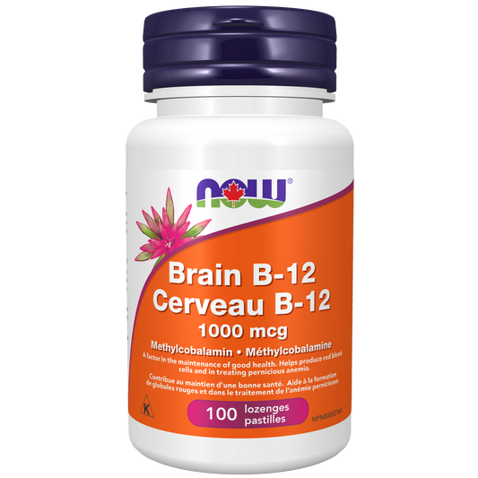 NOW Brain B-12 with 1,000 mcg Methylcobalamin Lozenges ( S 16 )