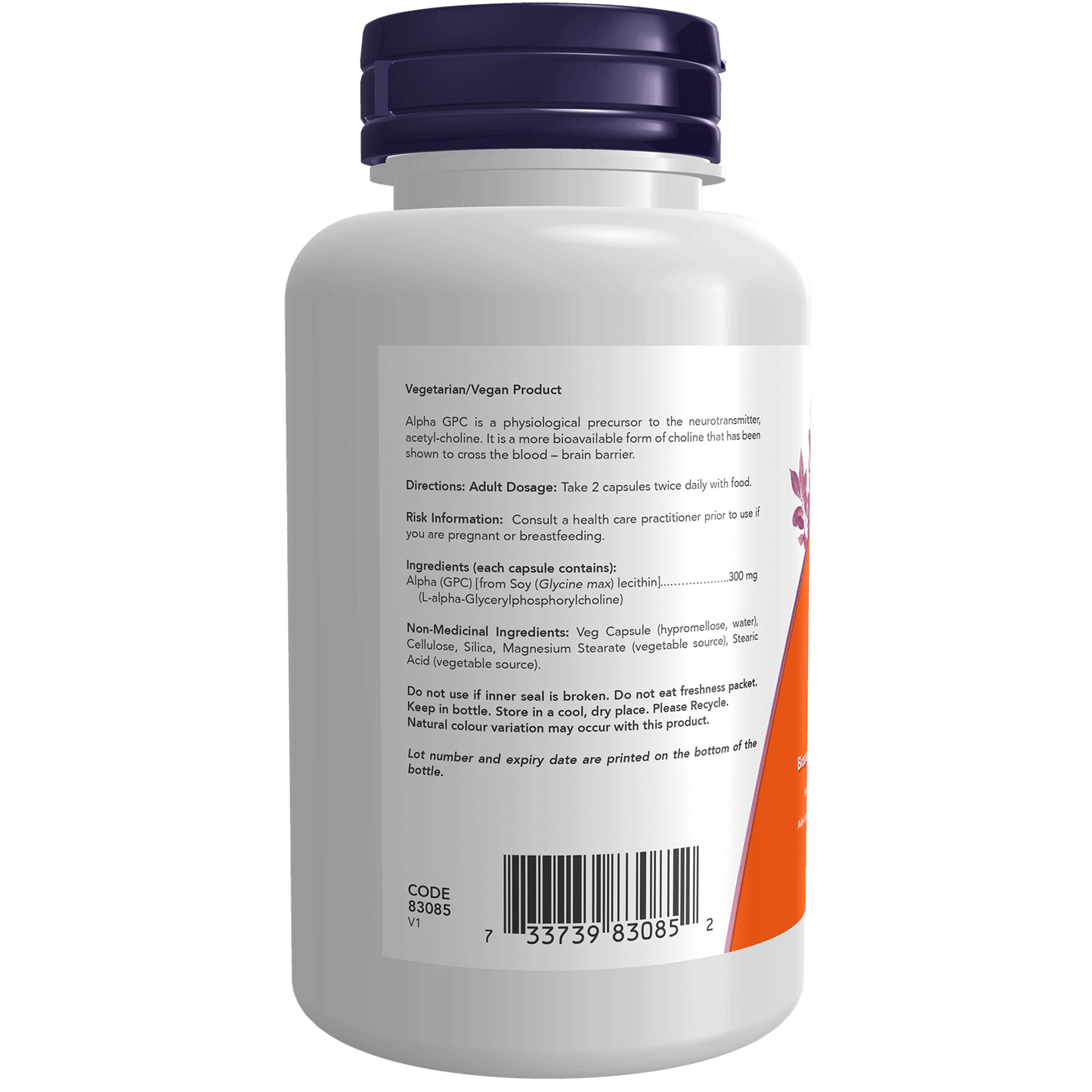 NOW Alpha GPC 300mg 100 Veg Capsules (S38)