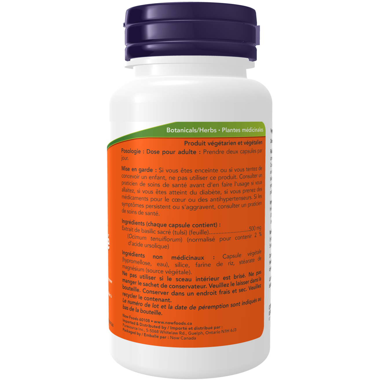 Holy Basil Extract 500 mg 90 Veg Capsules ( S29 )