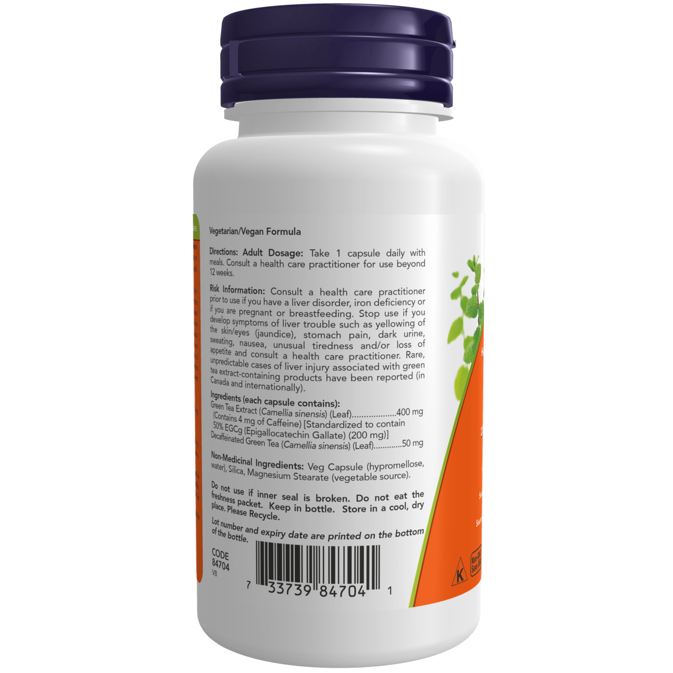 EGCg Green Tea Extract 400 mg (EGCg 200 mg) Veg Capsules ( S 14 )