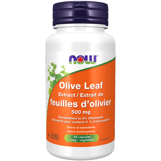 NOW Olive Leaf Extract 500 mg 100 Veg Capsules ( S41  )