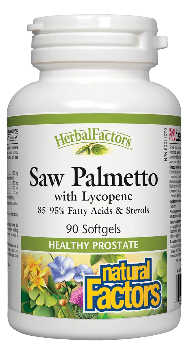 Natural Factors Saw Palmetto with Lycopene, 90 Softgels
