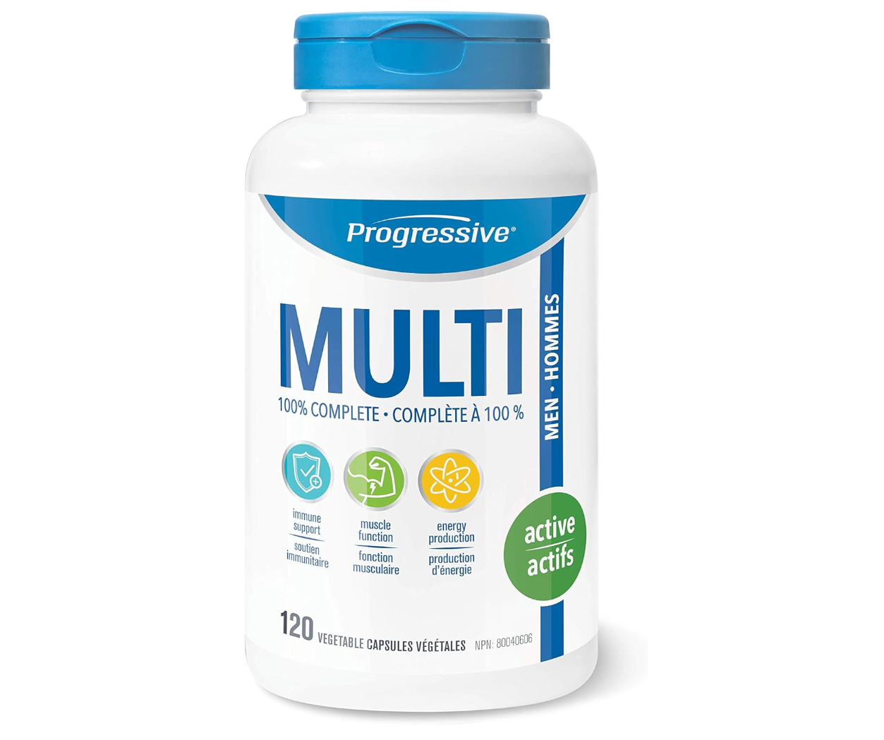 Progressive MultiVitamin for Active Men - 120 Capsules - Made with Glutamine, ALA, CoQ10, Green Food Concentrates, Chromium, Tribulus, Zinc, Vitamin D3 and Vitamin K2 ( S# MultiVitamin )