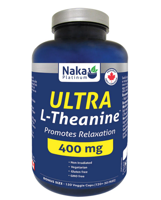 Naka Platinum PRO L-Theanine 400 mg Promotes Relaxation BONUS SIZE 75 Veggie Capsules ( S# Amino Acids )