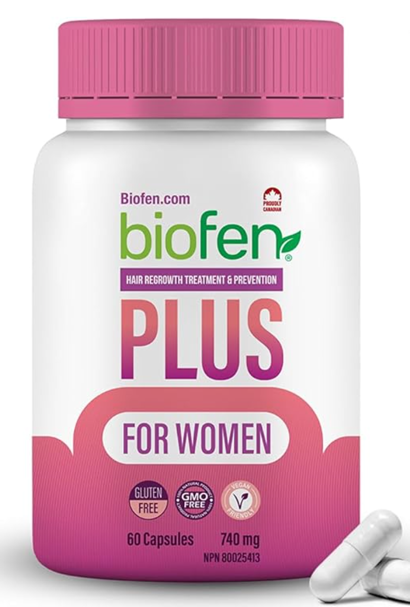 Biofen Plus Hair Growth Product for Women, Biotin for Hair Loss, Hair Growth Supplement for Thicker, Fuller Hair, and Stronger Follicles, 60 Capsules (S# Biotin, Potassium )