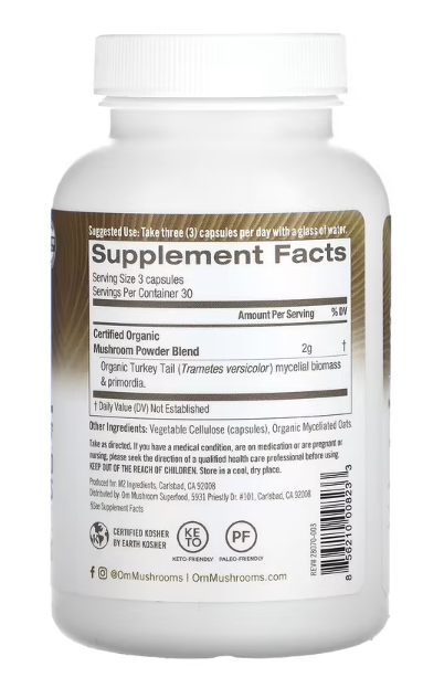 OM Mushroom, Turkey Tail, 667mg - 75 Vcaps ( S28 )