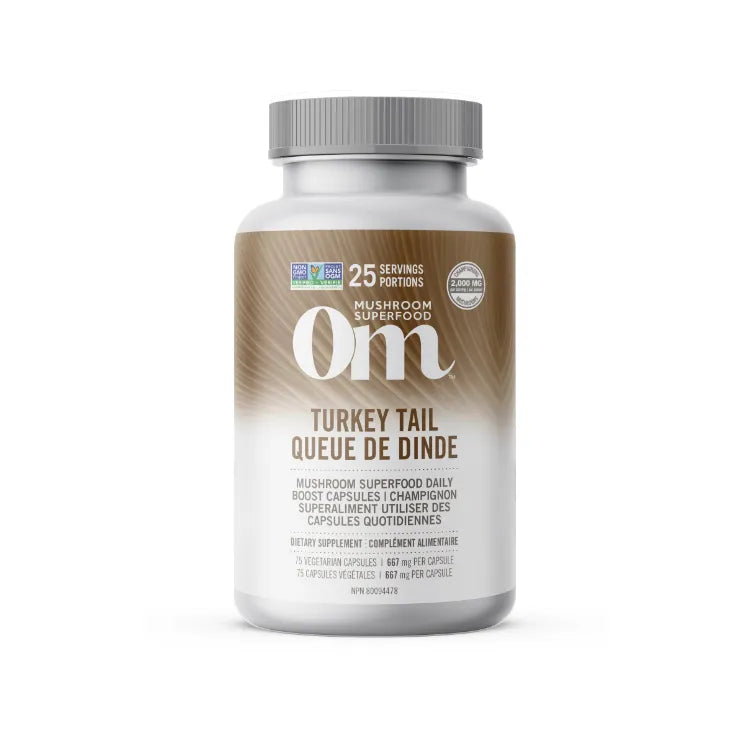 OM Mushroom, Turkey Tail, 667mg - 75 Vcaps ( S28 )