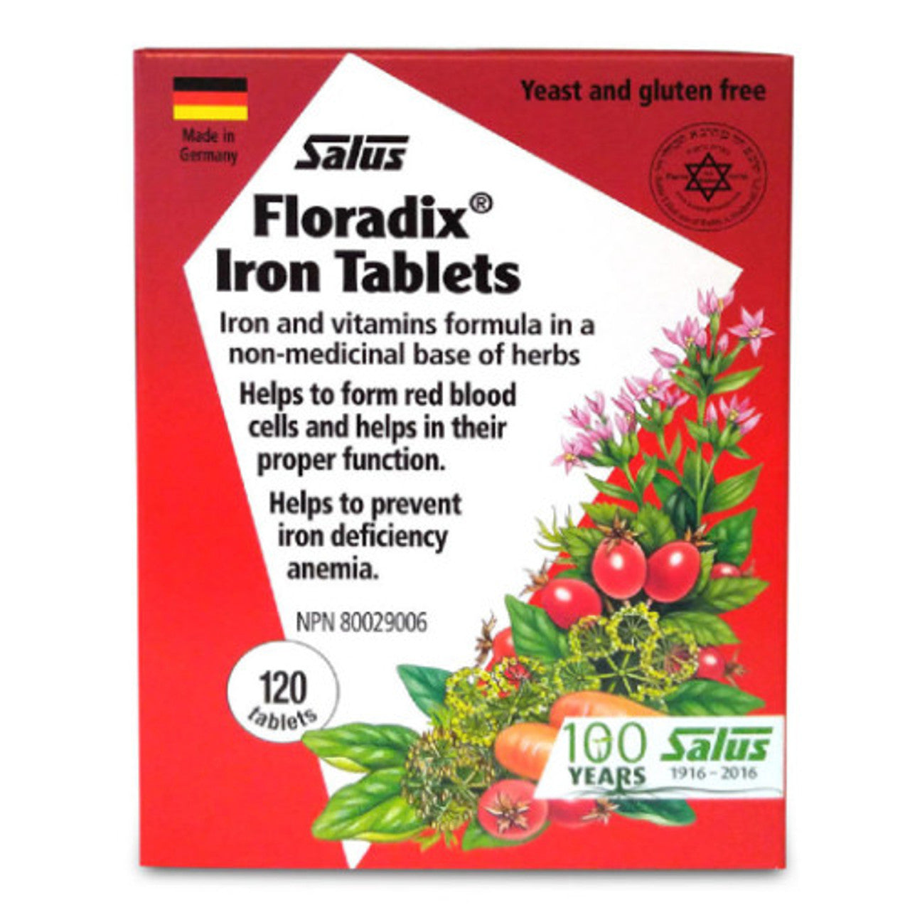 Salus Floradix Iron Tablets 120 tablets ( S44 )